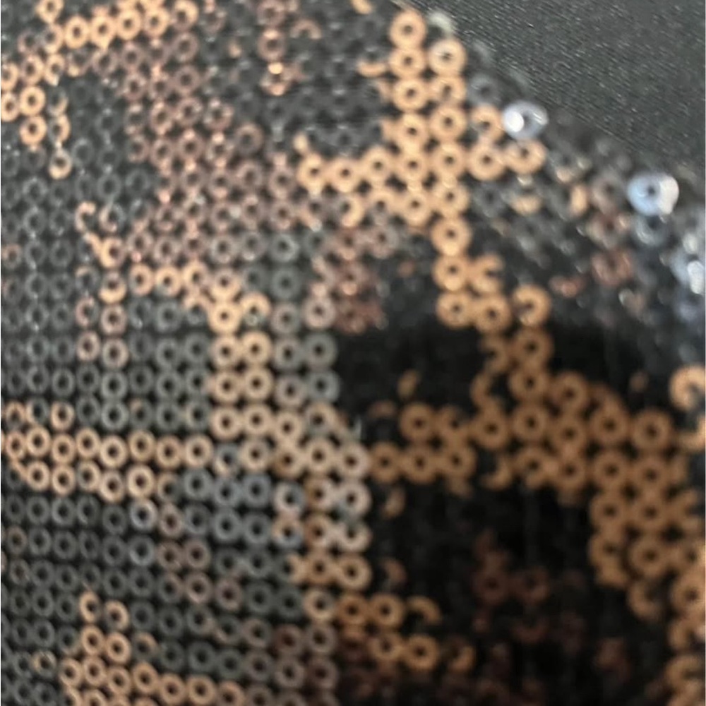 Leopard Print Sequined Sleeveless Top by Tribal Jeans Size XL - Picture 3 of 3